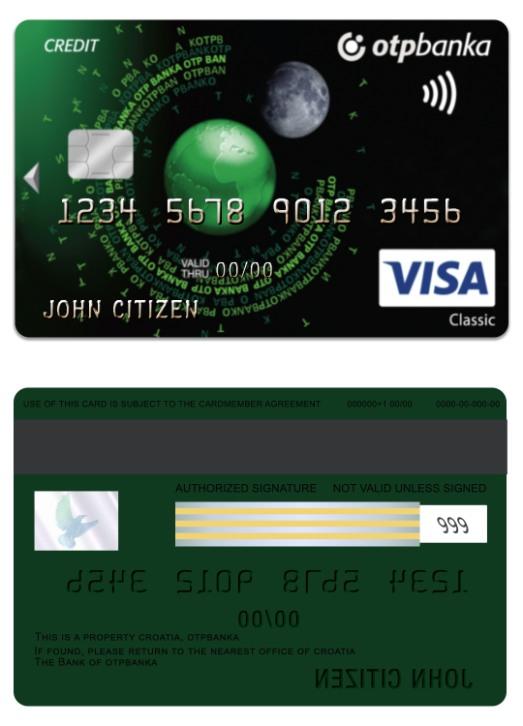 Croatia OTP banka visa classic credit card